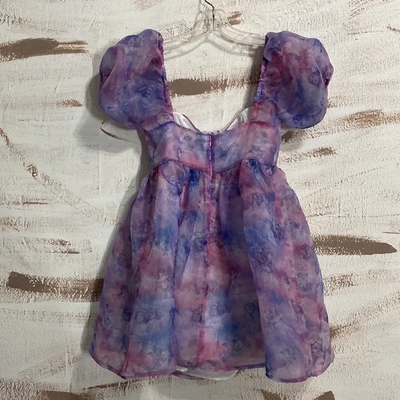 NWOT Dolls Kill Sugar Thrillz On Cloud Nine Baby Doll Dress - Picture 2 of 9